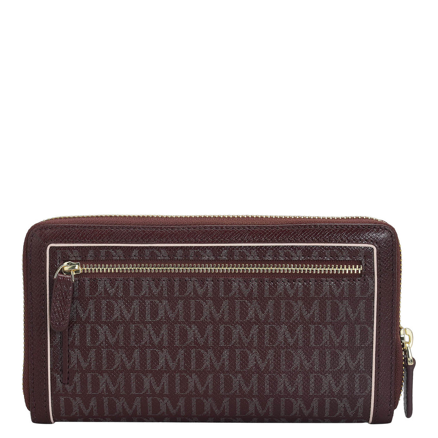 Monogram Leather Ladies Wallet - Wine