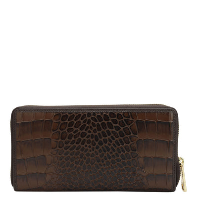 Croco Leather Ladies Wallet - Date