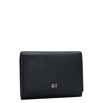 Franzy Leather Ladies Wallet - Black