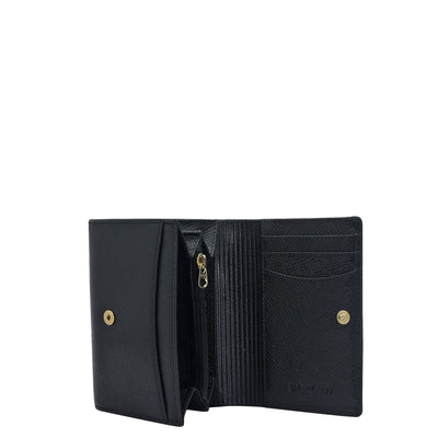 Franzy Leather Ladies Wallet - Black