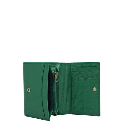 Franzy Leather Ladies Wallet - Emerald Green