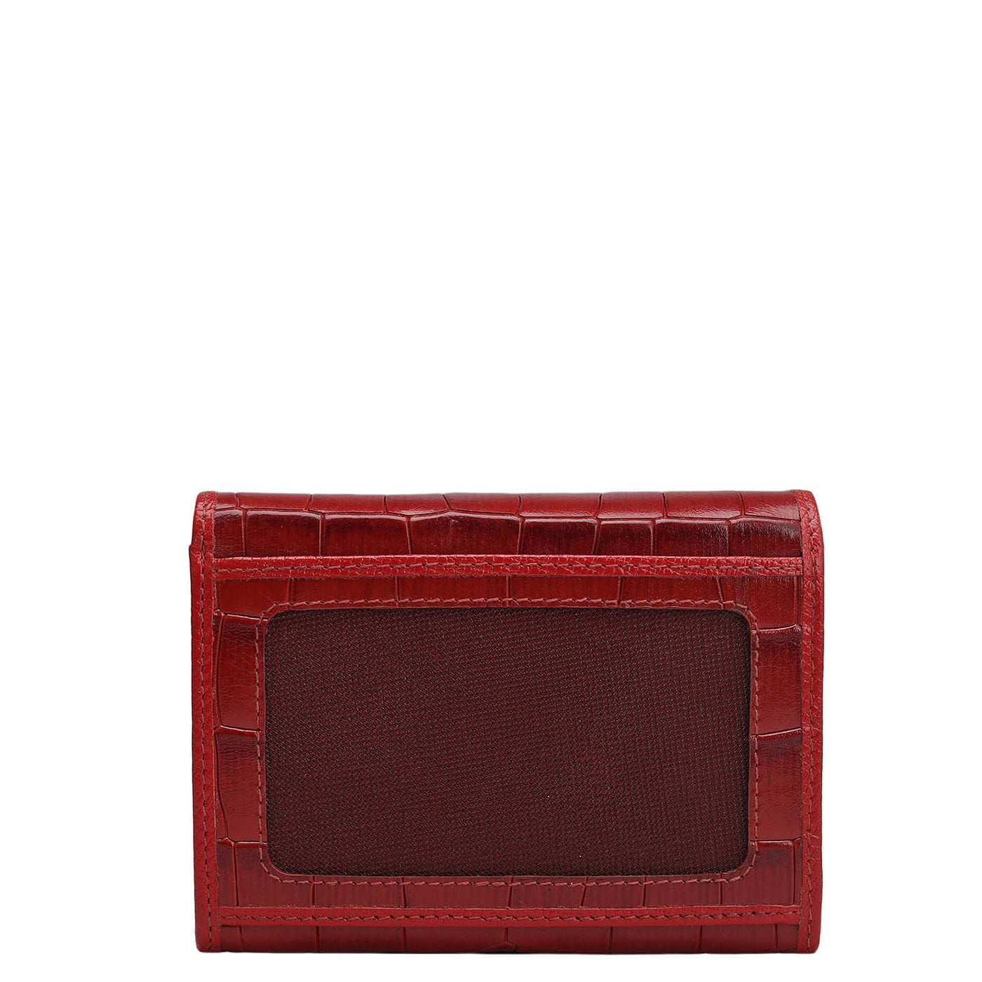 Croco Leather Ladies Wallet - Red