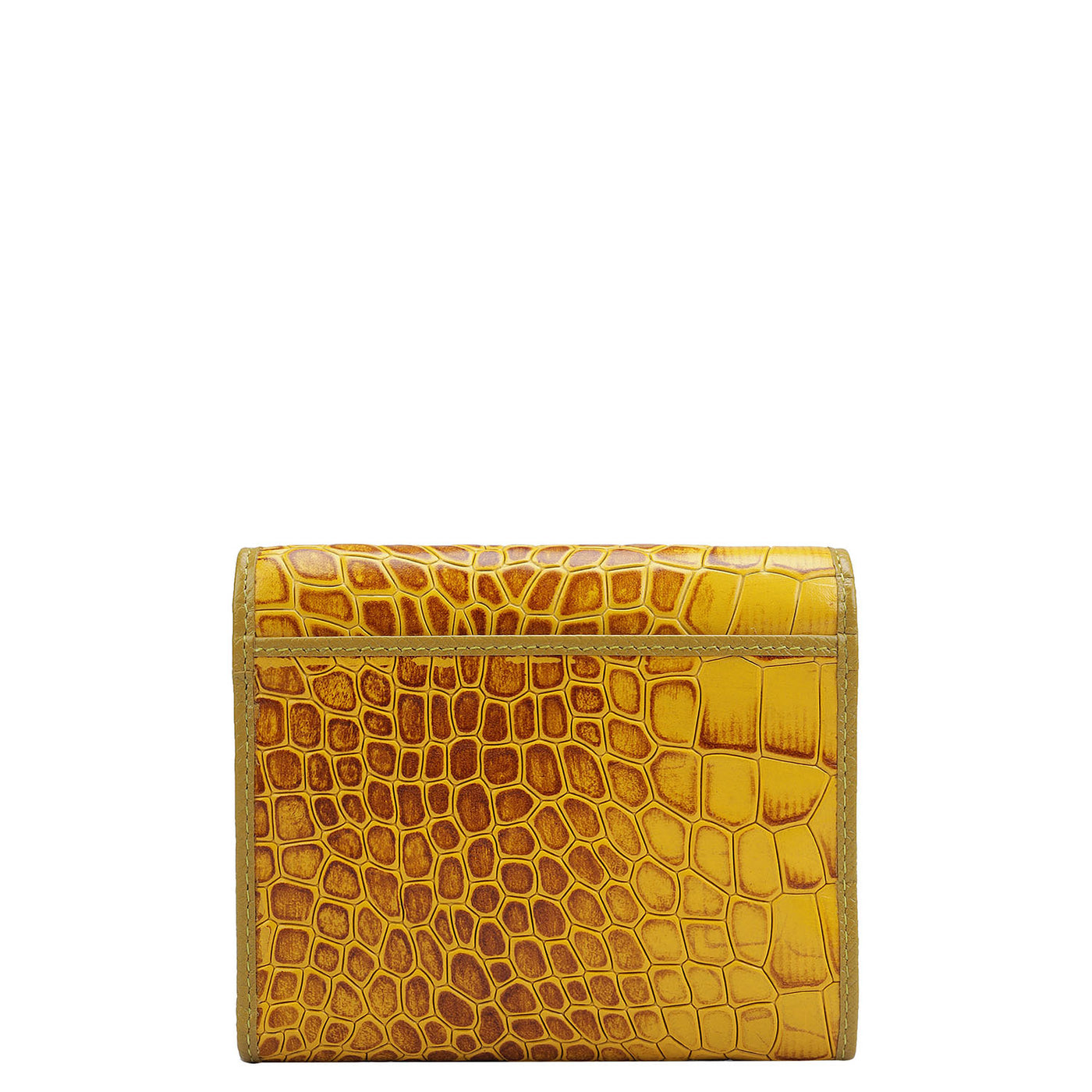 Croco Leather Ladies Wallet - Honey