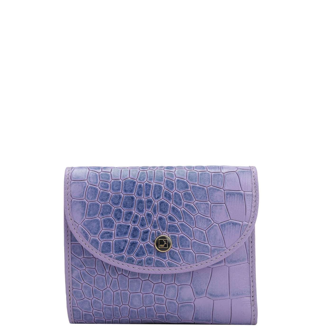 Croco Leather Ladies Wallet - Purple Haze