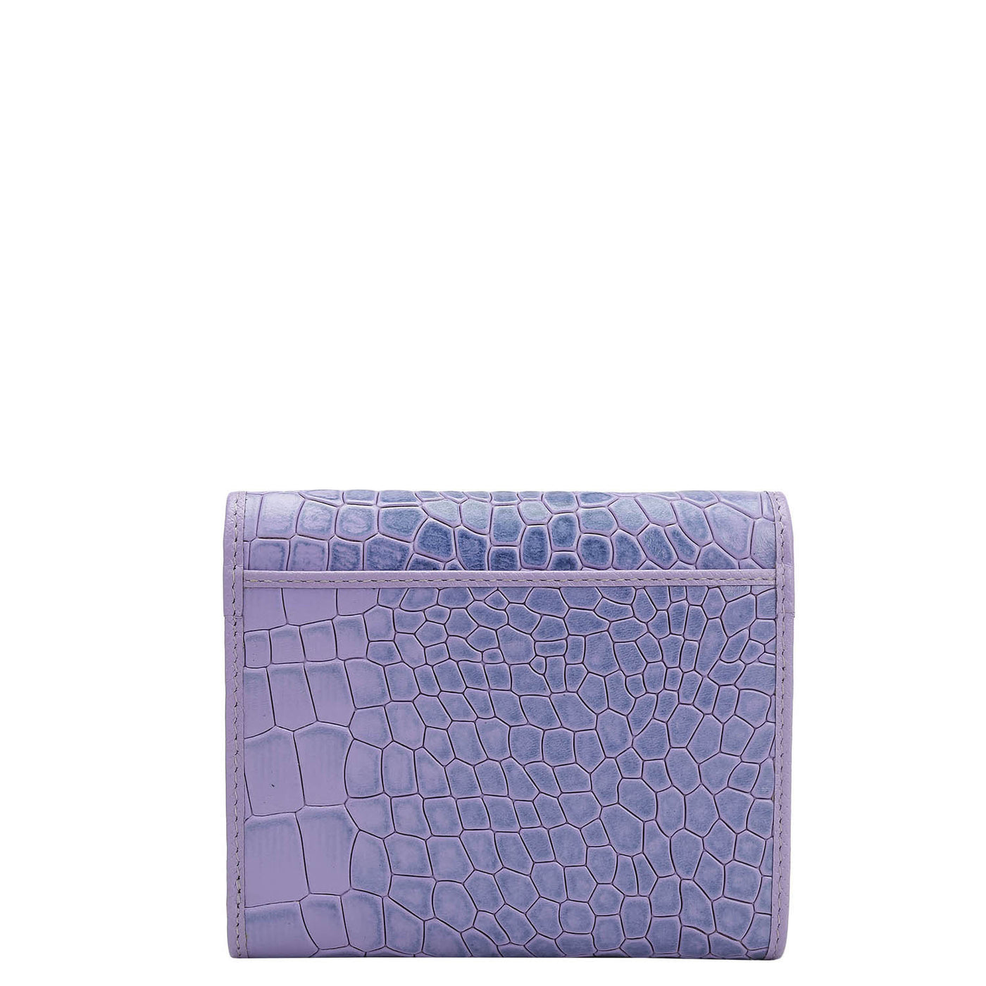 Croco Leather Ladies Wallet - Purple Haze