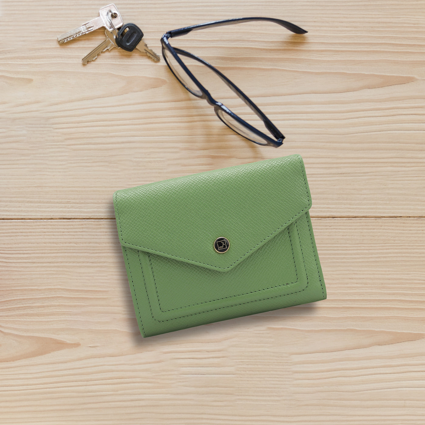 Franzy Leather Ladies Wallet - Kiwi