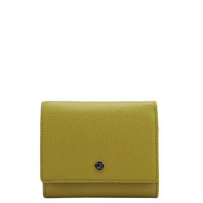 Wax Leather Ladies Wallet - Green Tea