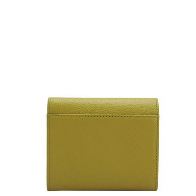 Wax Leather Ladies Wallet - Green Tea