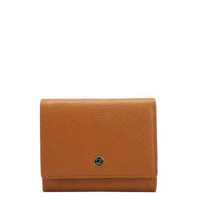 Wax Leather Ladies Wallet - Orange