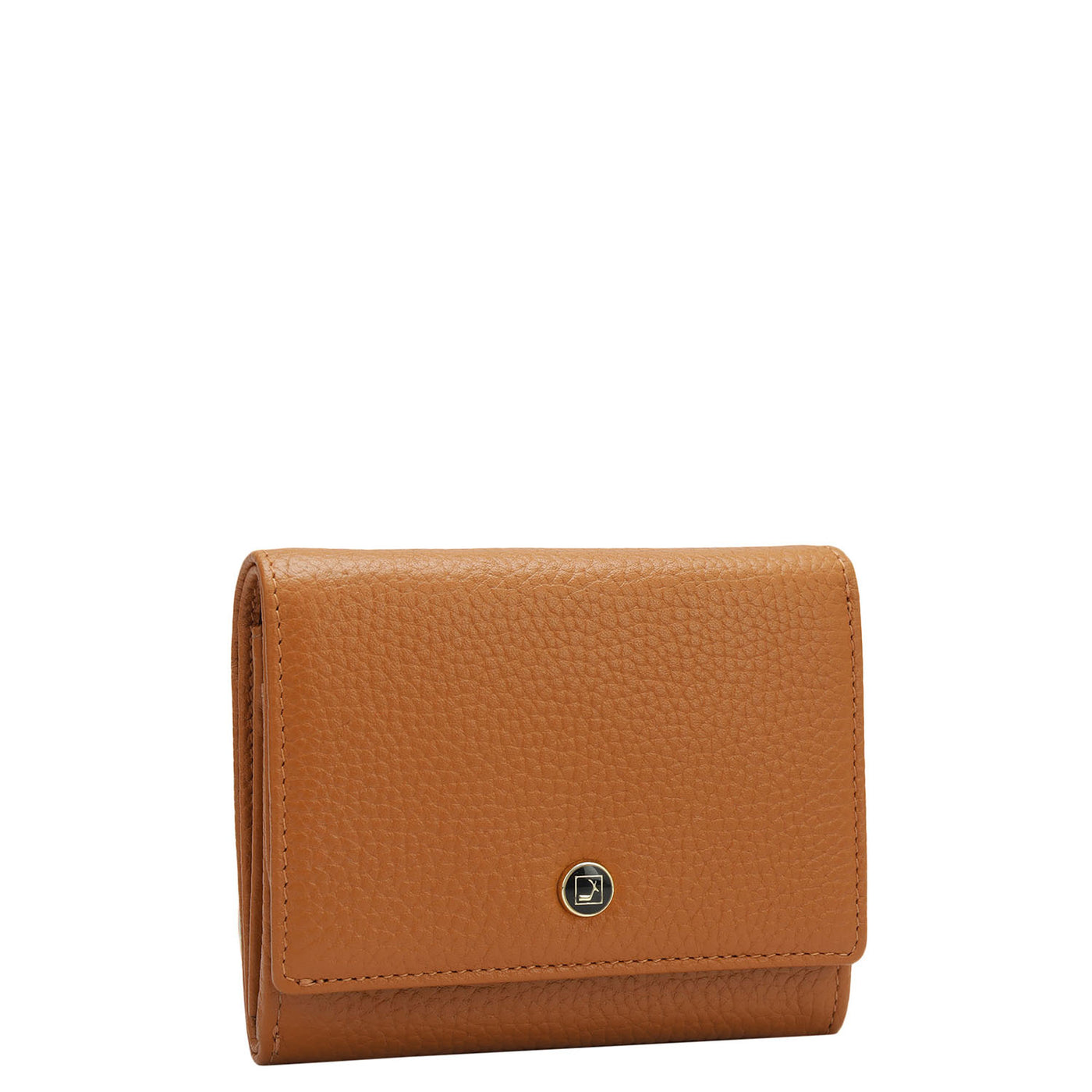 Wax Leather Ladies Wallet - Orange