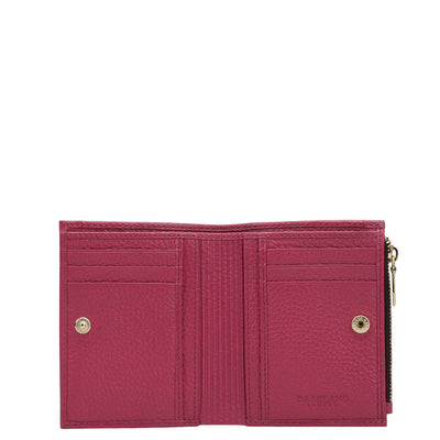 Ostrich Leather Ladies Wallet - Majenta