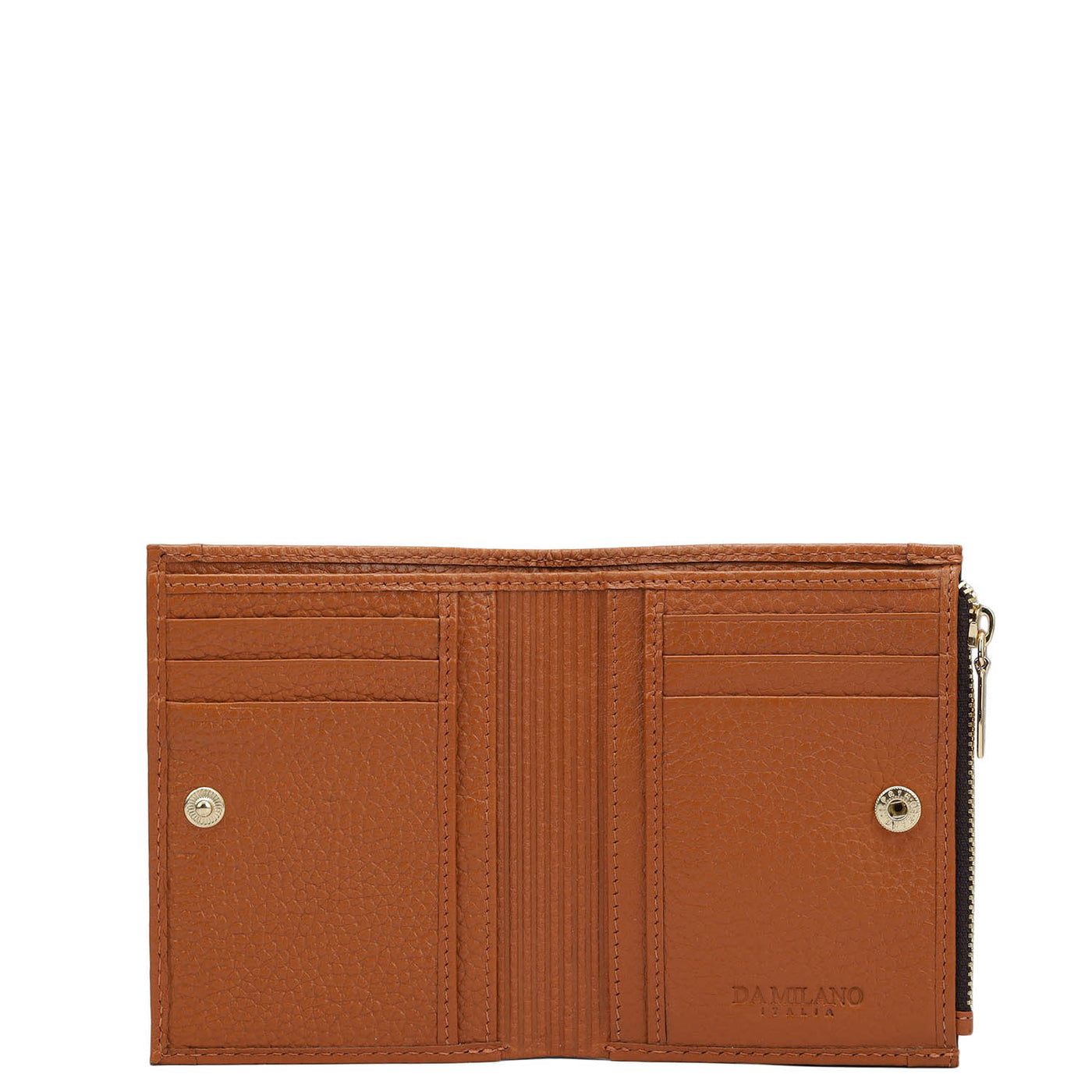 Ostrich Leather Ladies Wallet - Orange