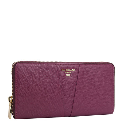 Franzy Leather Ladies Wallet - Orchid