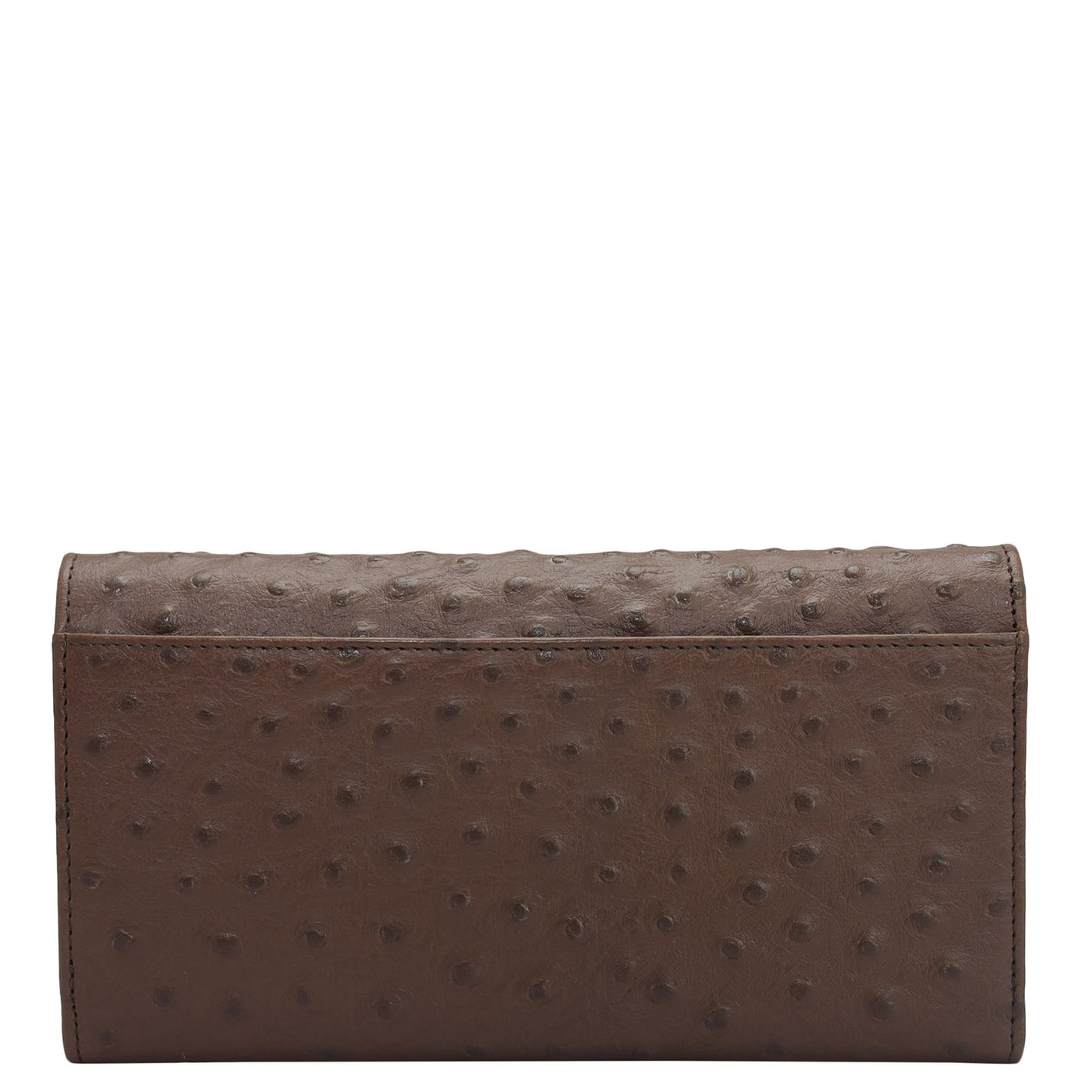 Ostrich Leather Ladies Wallet - Brown