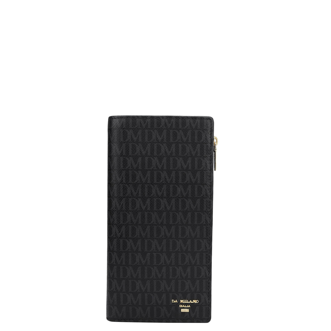 Monogram Leather Ladies Wallet - Black