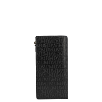 Monogram Leather Ladies Wallet - Black