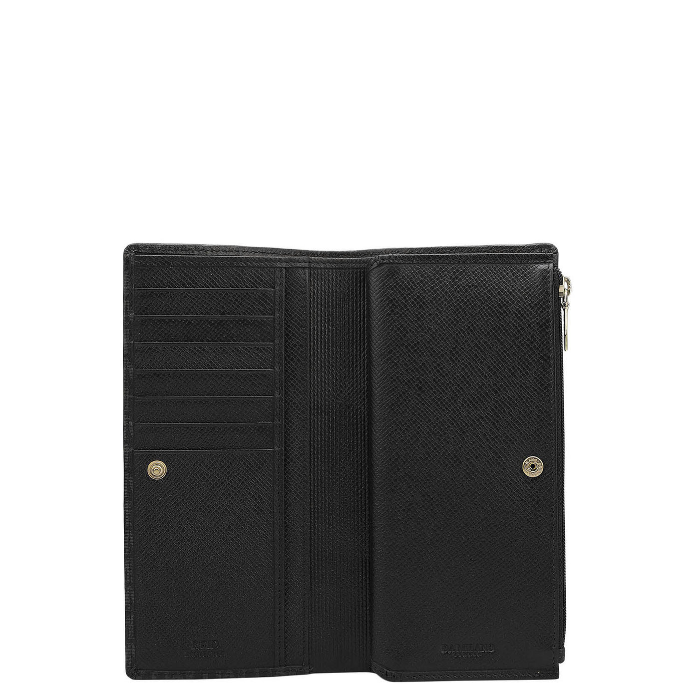 Monogram Leather Ladies Wallet - Black