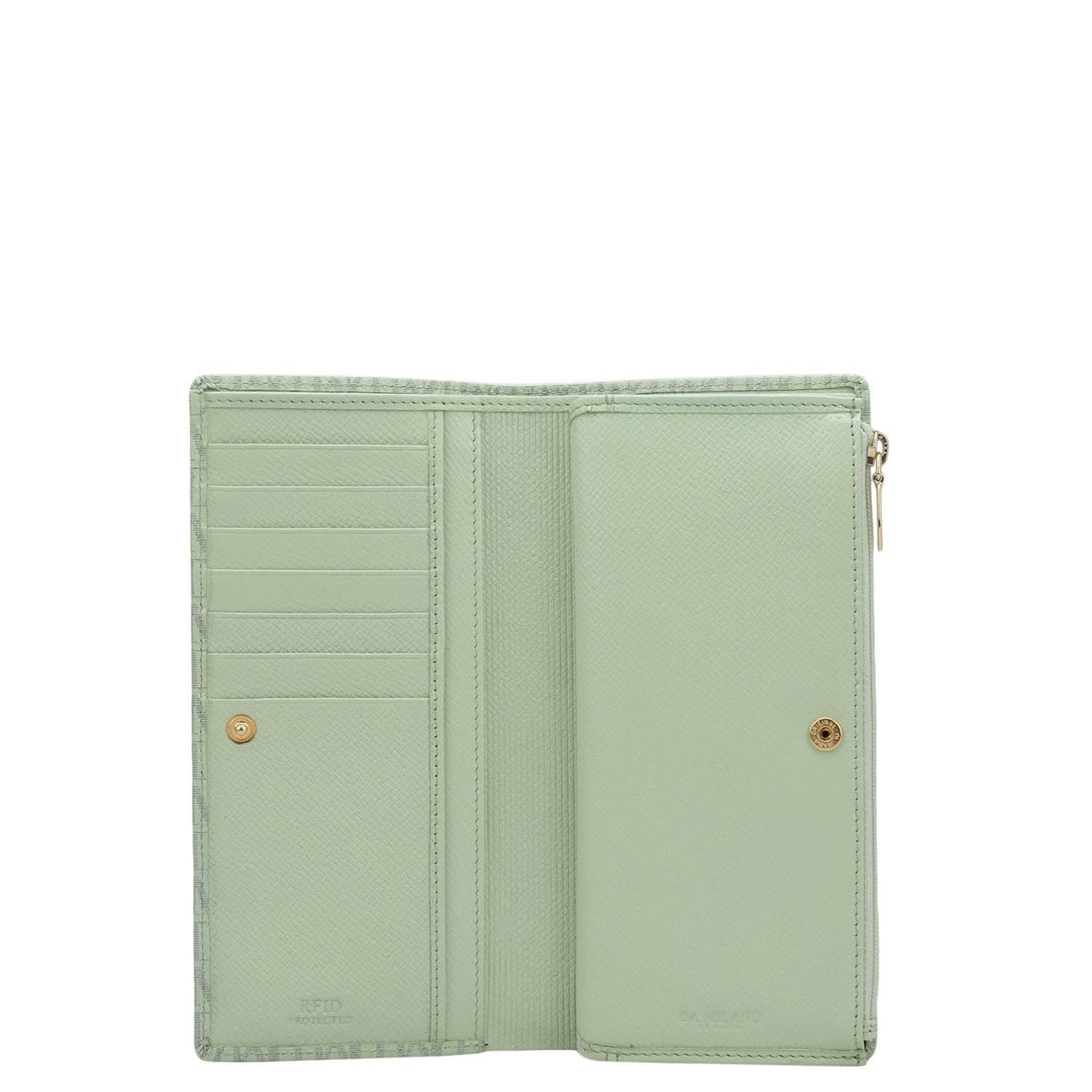 Monogram Leather Ladies Wallet - Mint