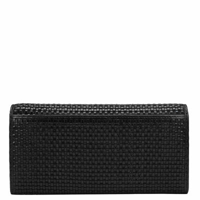 Mat Leather Ladies Wallet - Black