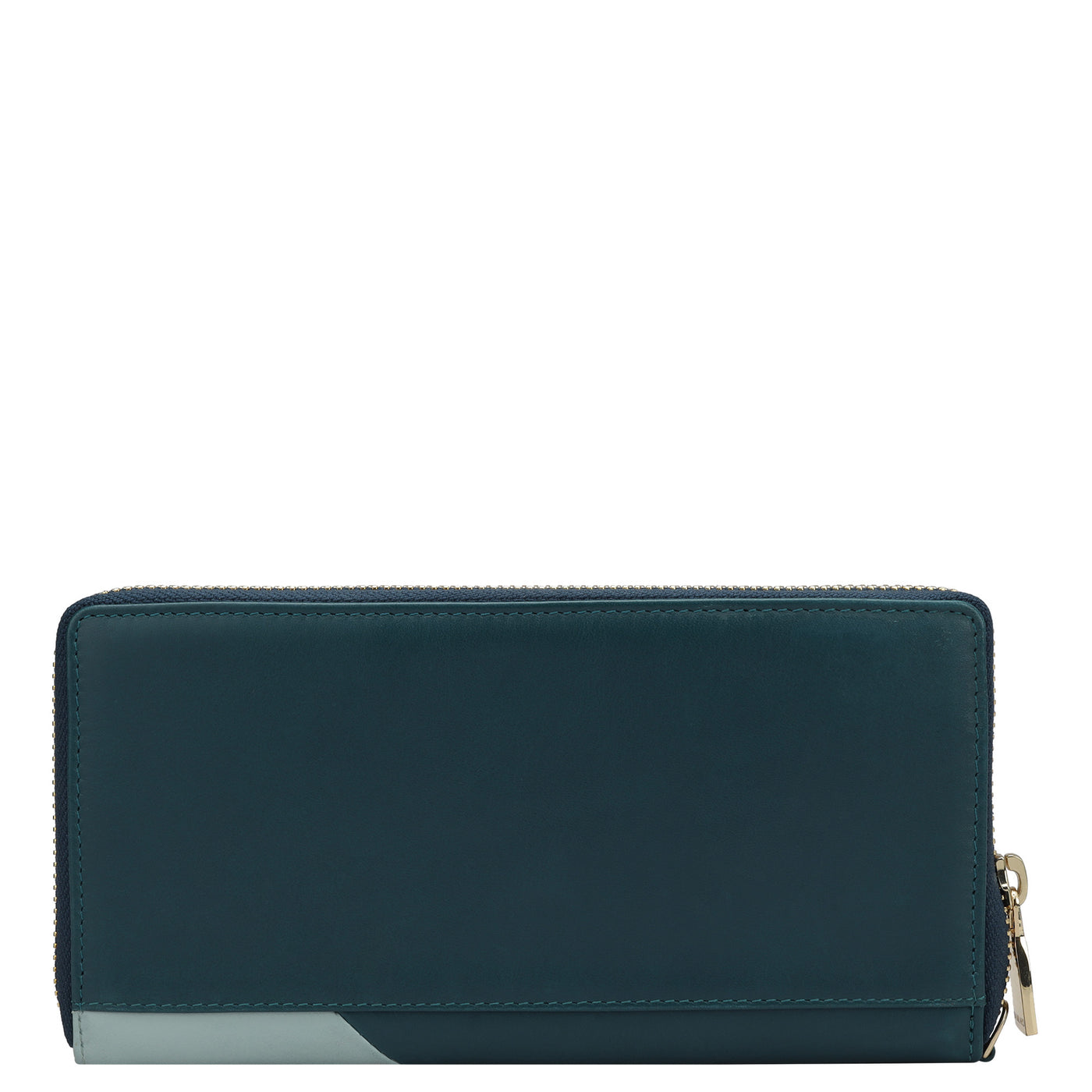 Plain Leather Ladies Wallet - Teal & Sky Blue