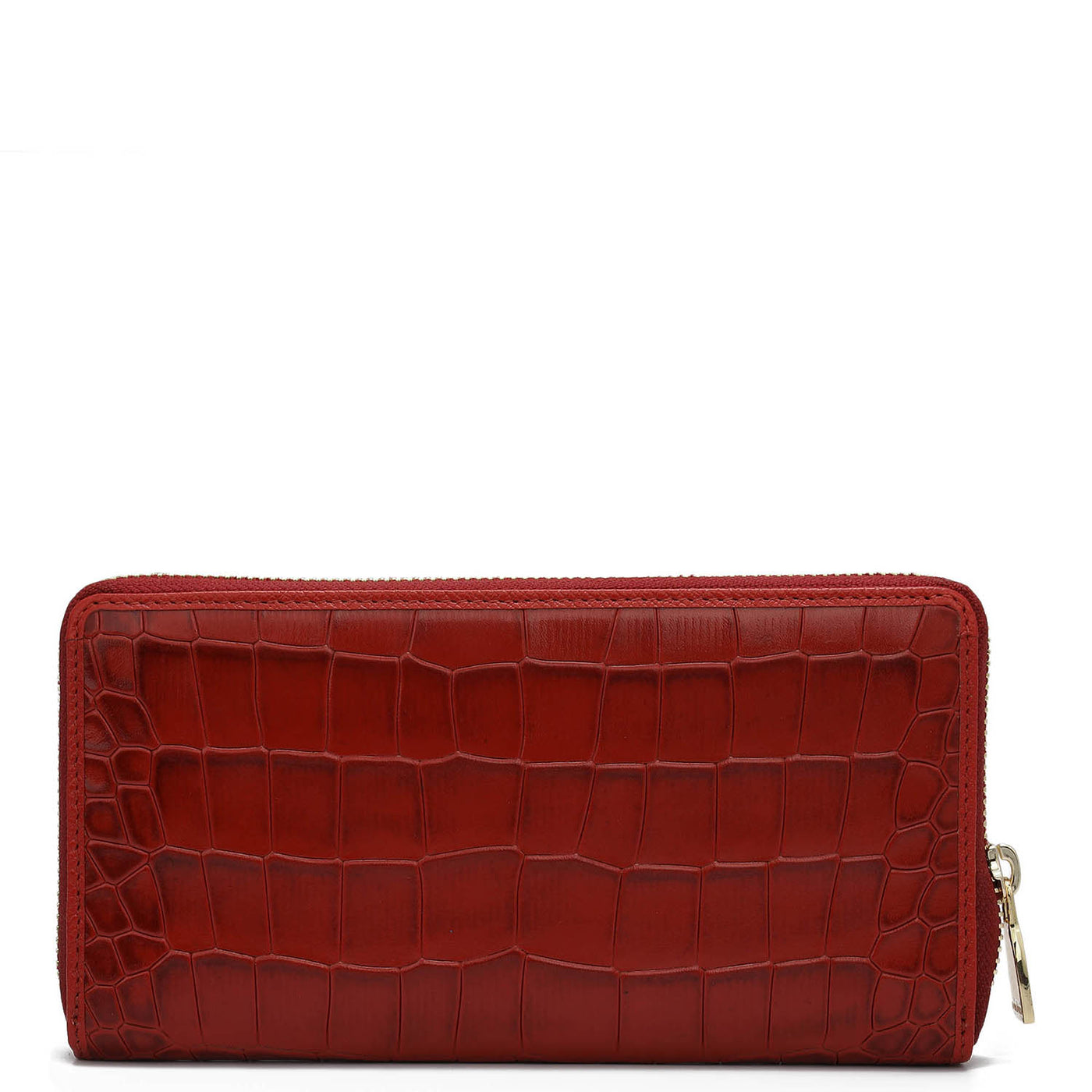 Croco Leather Ladies Wallet - Red