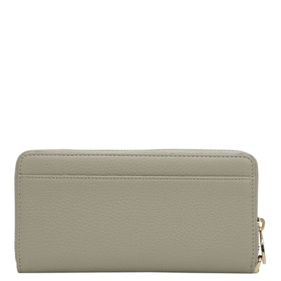 Wax Leather Ladies Wallet - Khaki