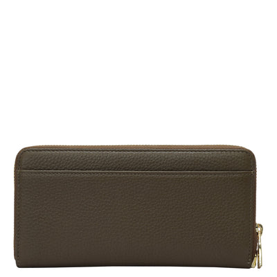 Wax Leather Ladies Wallet - Moss