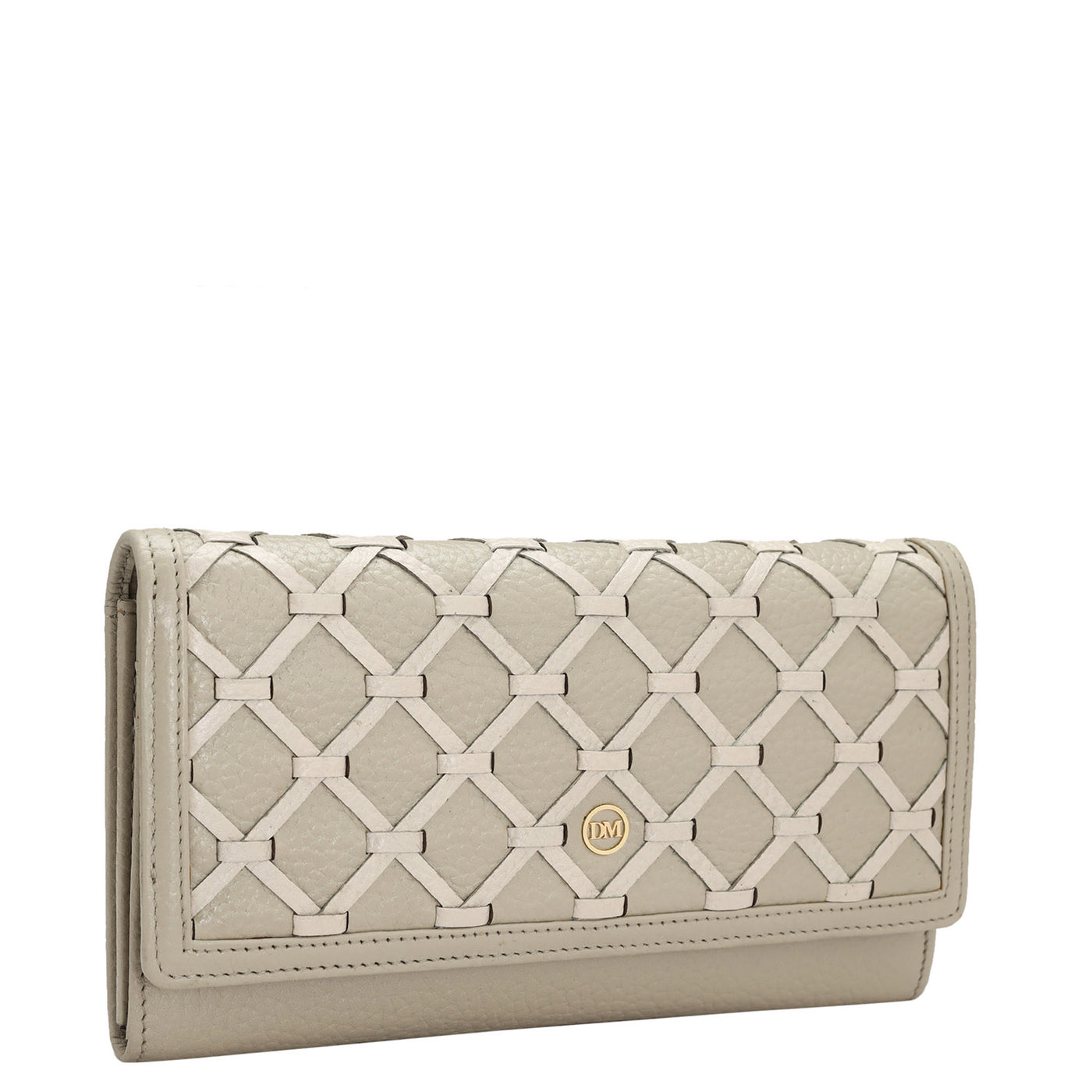 Wax Leather Ladies Wallet - Ivory