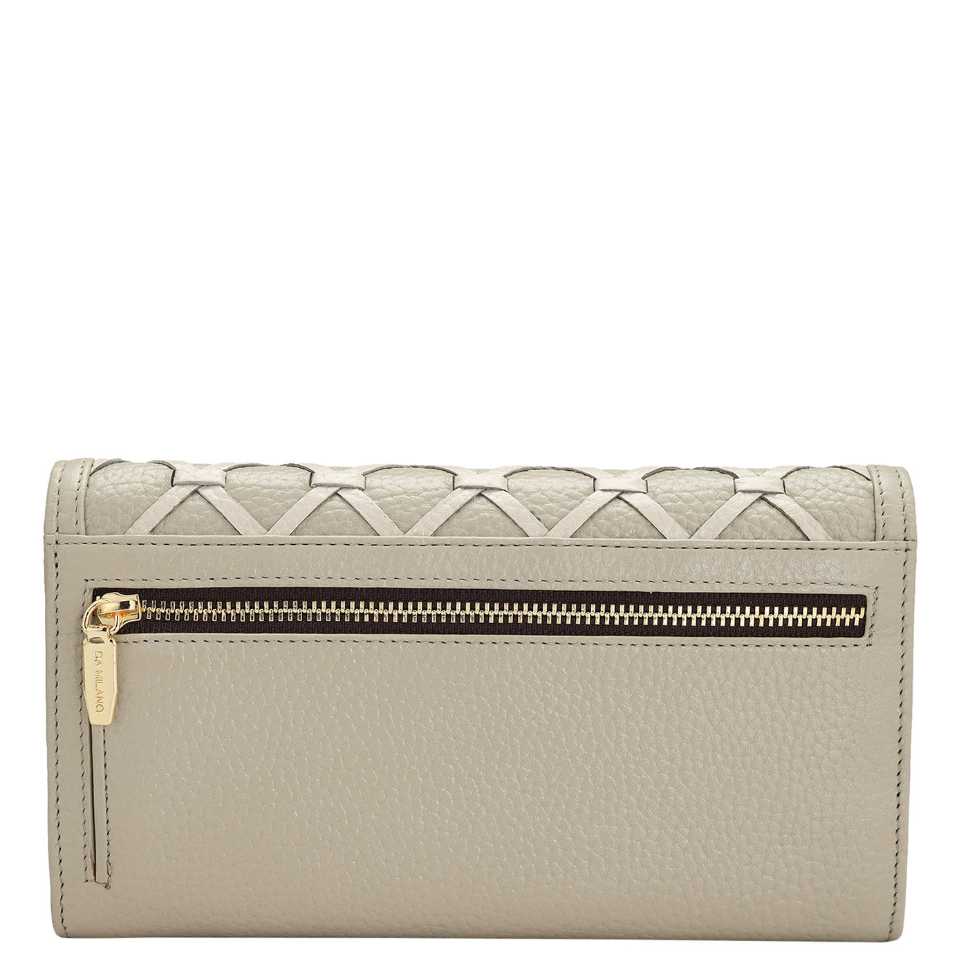 Wax Leather Ladies Wallet - Ivory