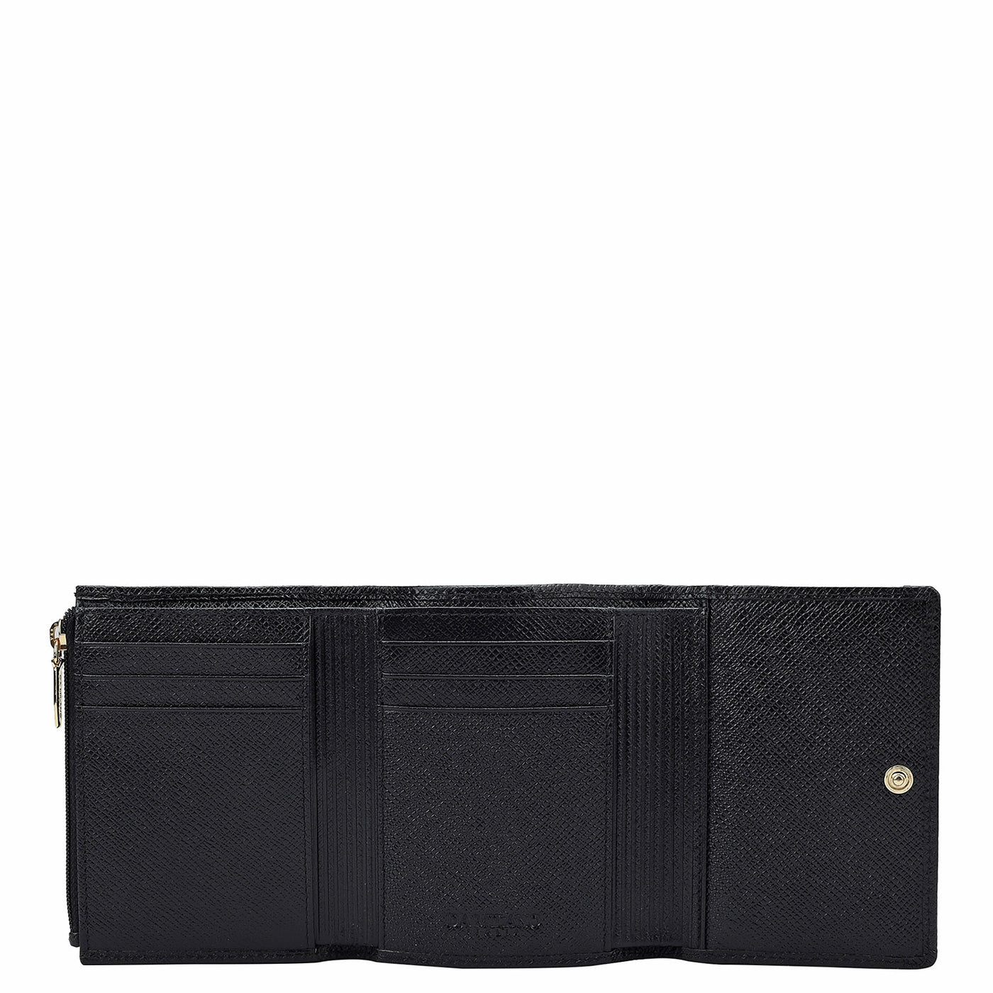 Croco Leather Ladies Wallet - Black