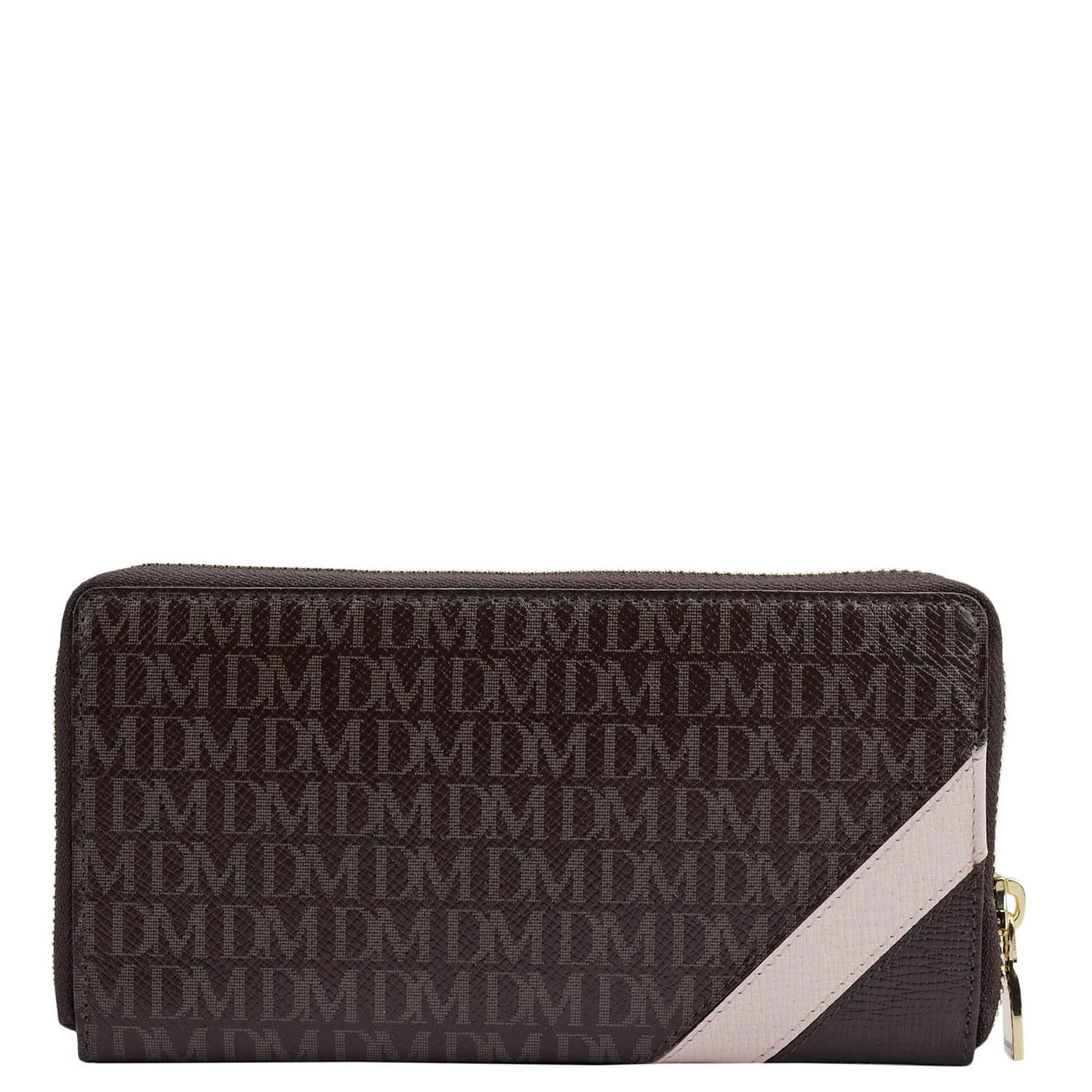 Monogram Franzy Leather Ladies Wallet - Chocolate