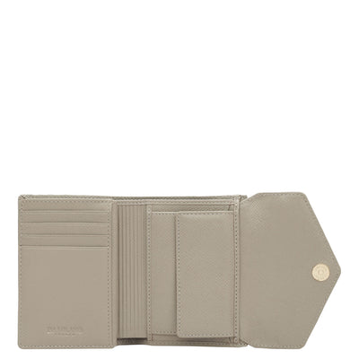 Croco Leather Ladies Wallet - Frost