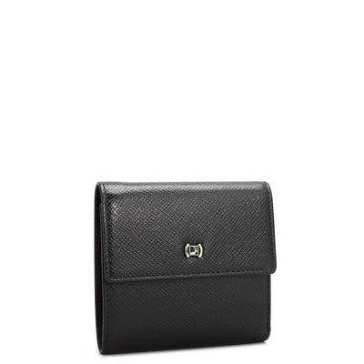 Franzy Leather Ladies Wallet - Black