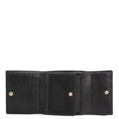 Franzy Leather Ladies Wallet - Black