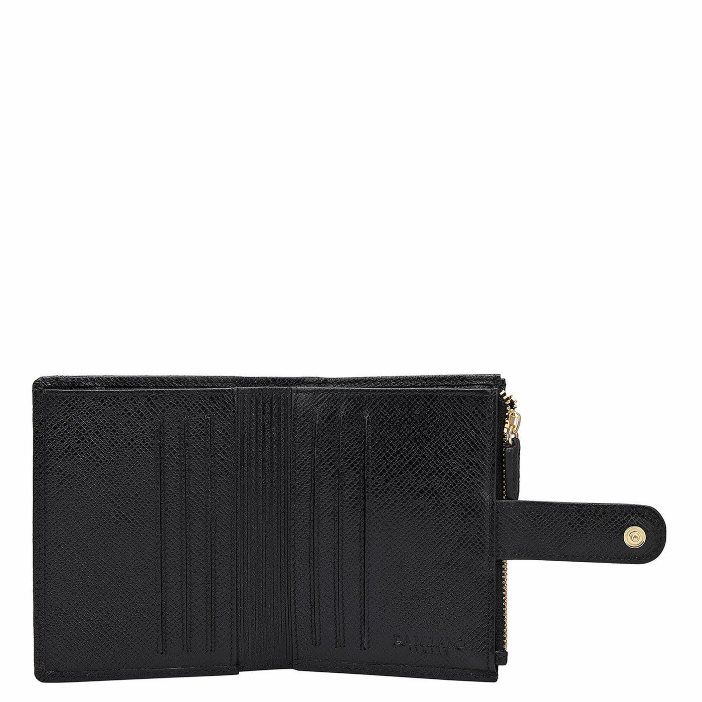 Croco Leather Ladies Wallet - Black