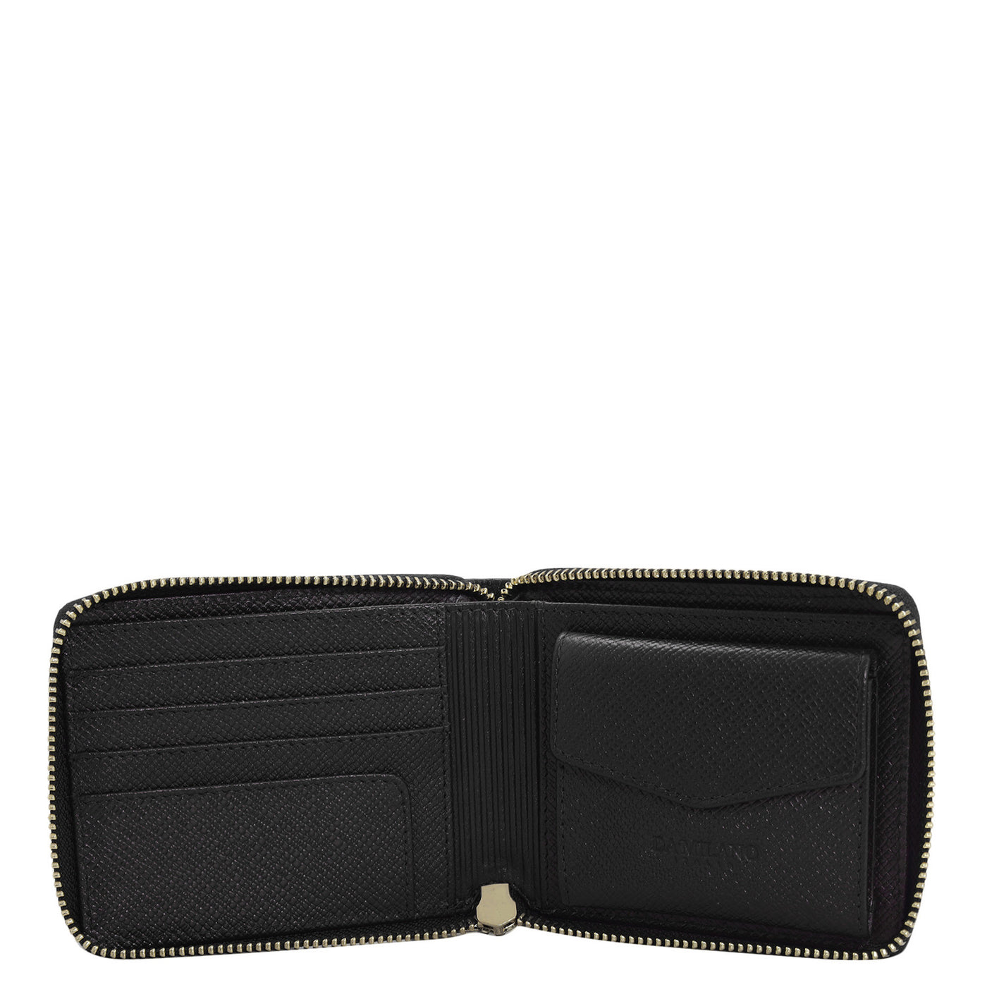 Croco Leather Ladies Wallet - Black