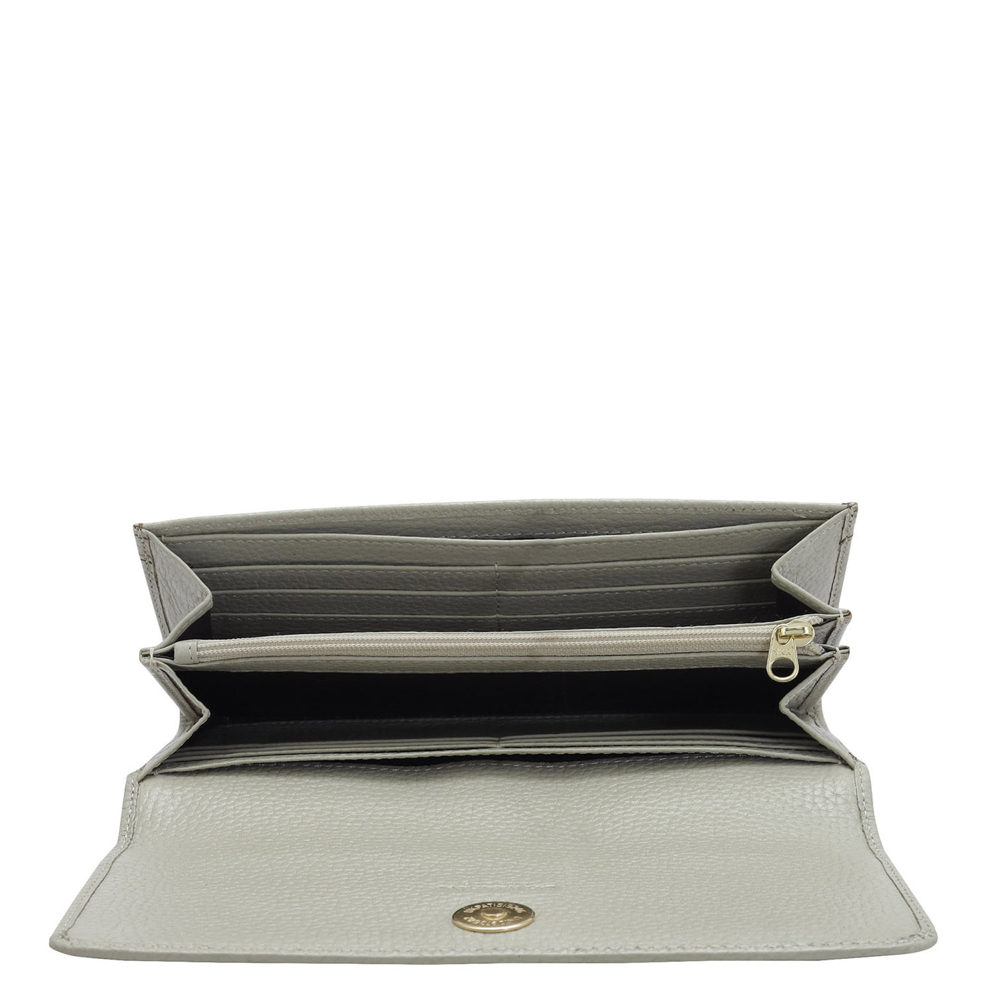 Wax Leather Ladies Wallet - Khaki