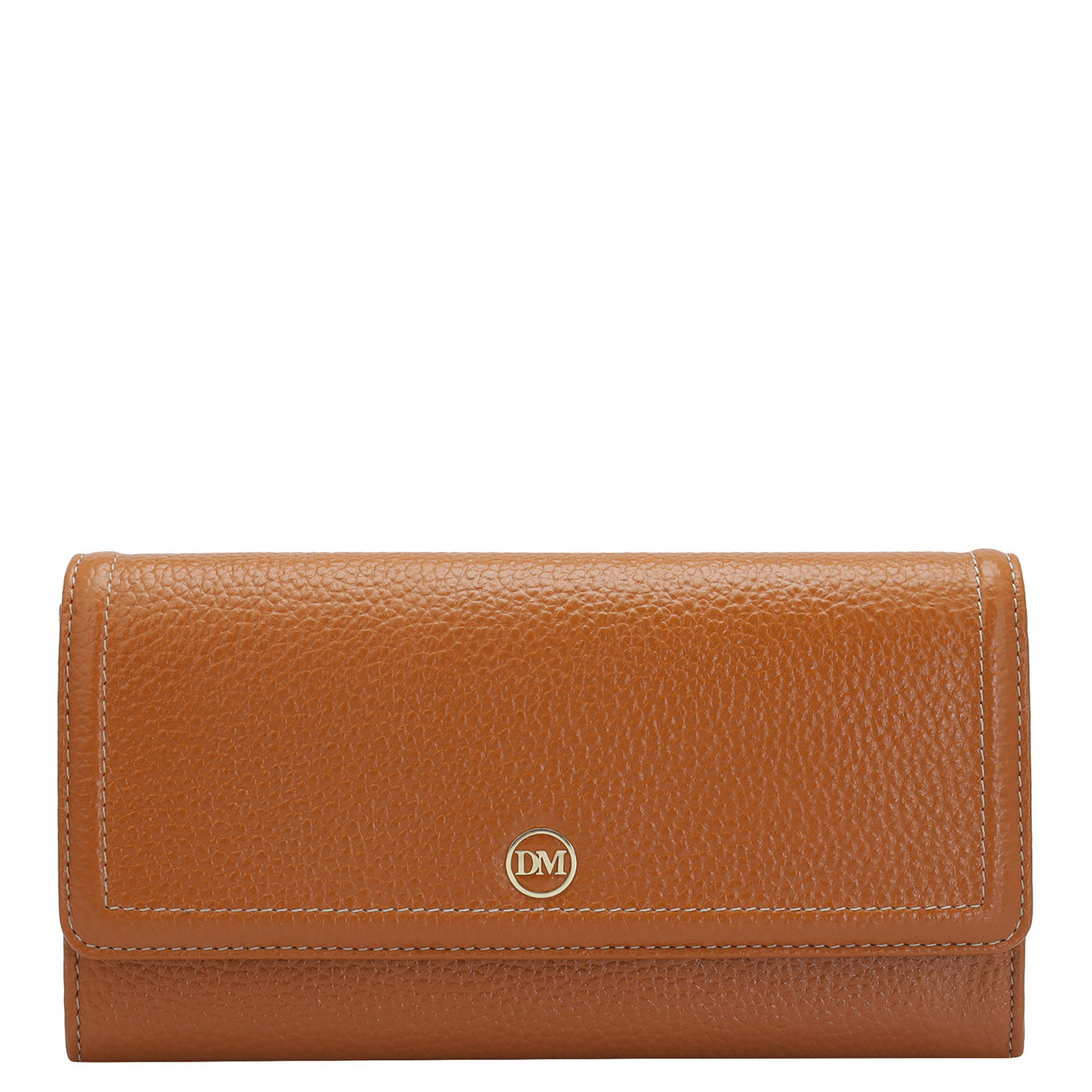 Wax Leather Ladies Wallet - Orange