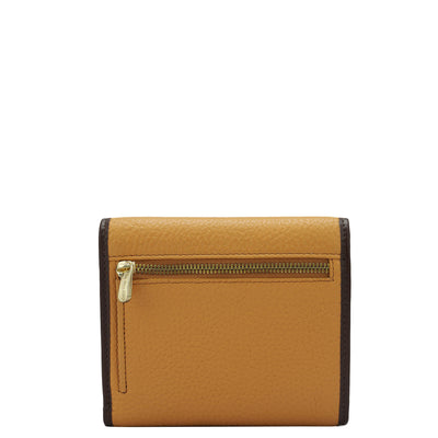 Wax Leather Ladies Wallet - Apricot Crush