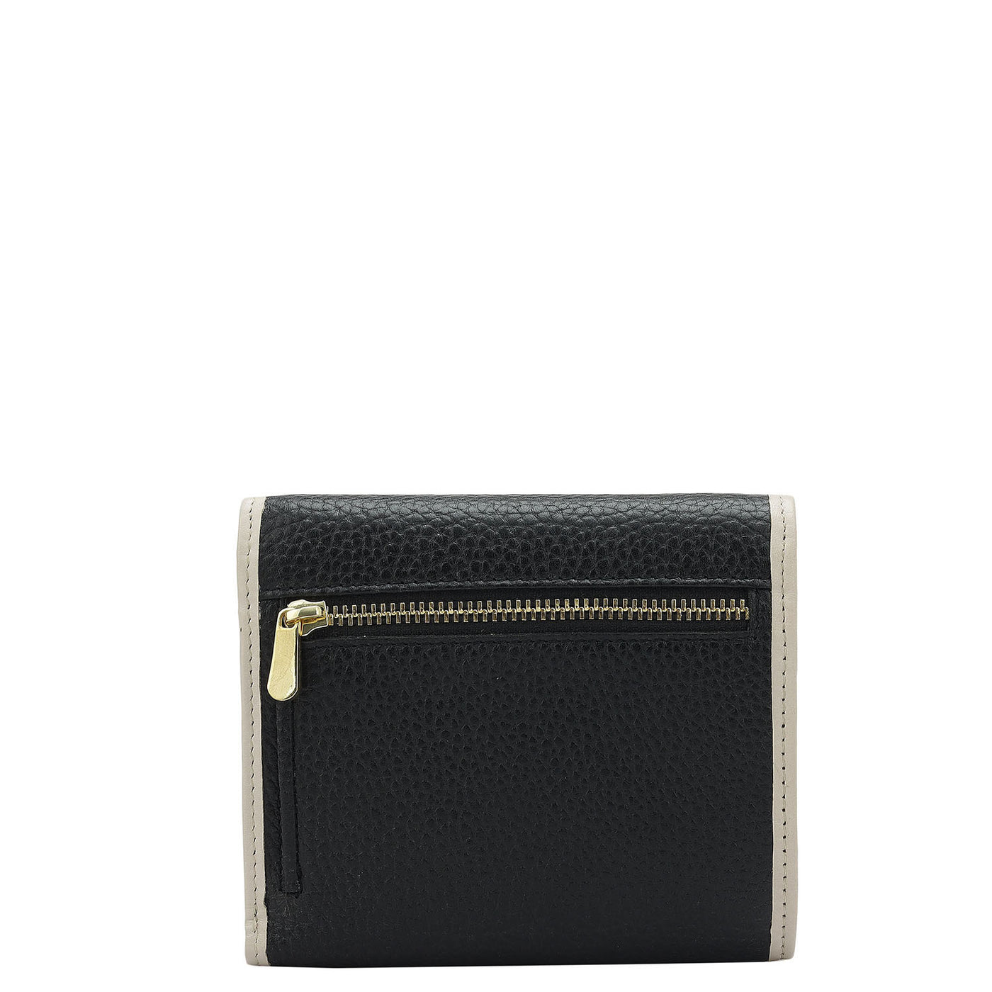 Wax Leather Ladies Wallet - Black