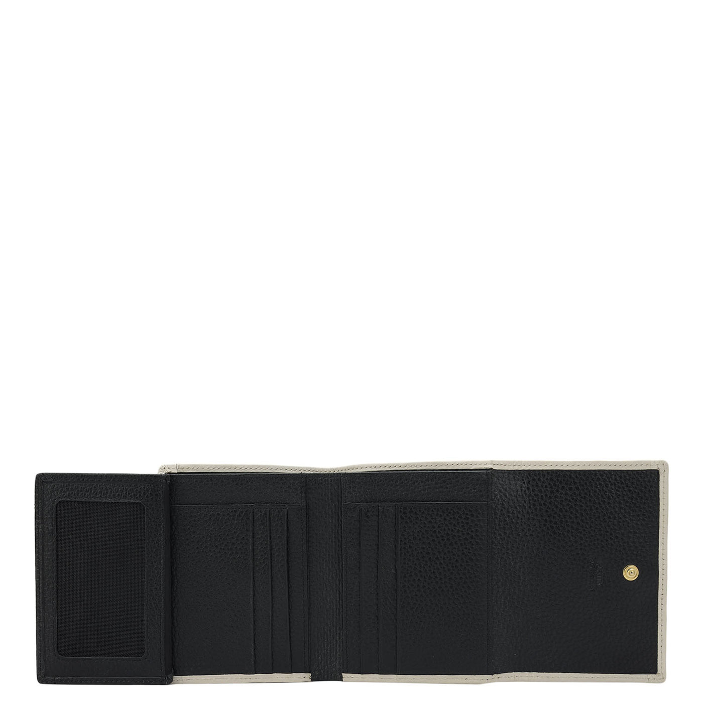 Wax Leather Ladies Wallet - Black