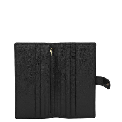 Franzy Leather Ladies Wallet - Black