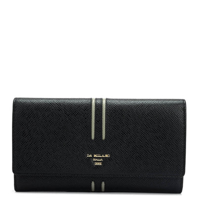 Franzy Leather Ladies Wallet - Black