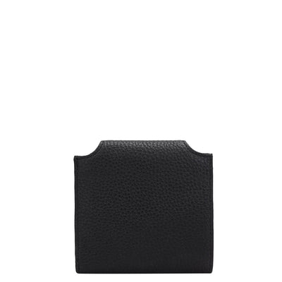 Wax Leather Ladies Wallet - Black