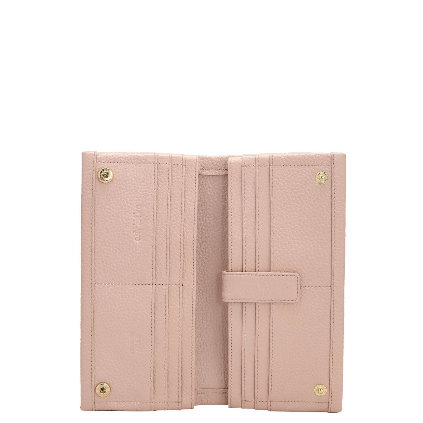 Wax Leather Ladies Wallet - Baby Pink