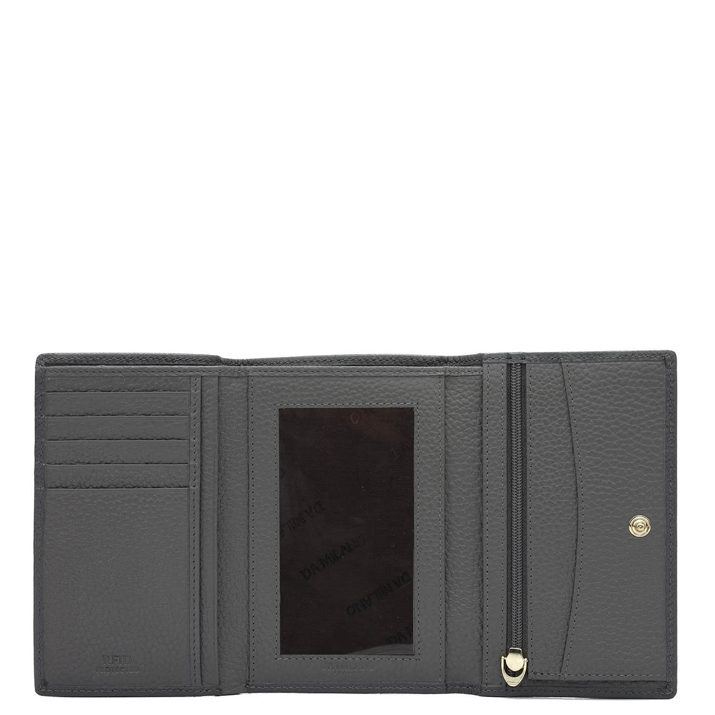 Franzy Leather Ladies Wallet - Grey