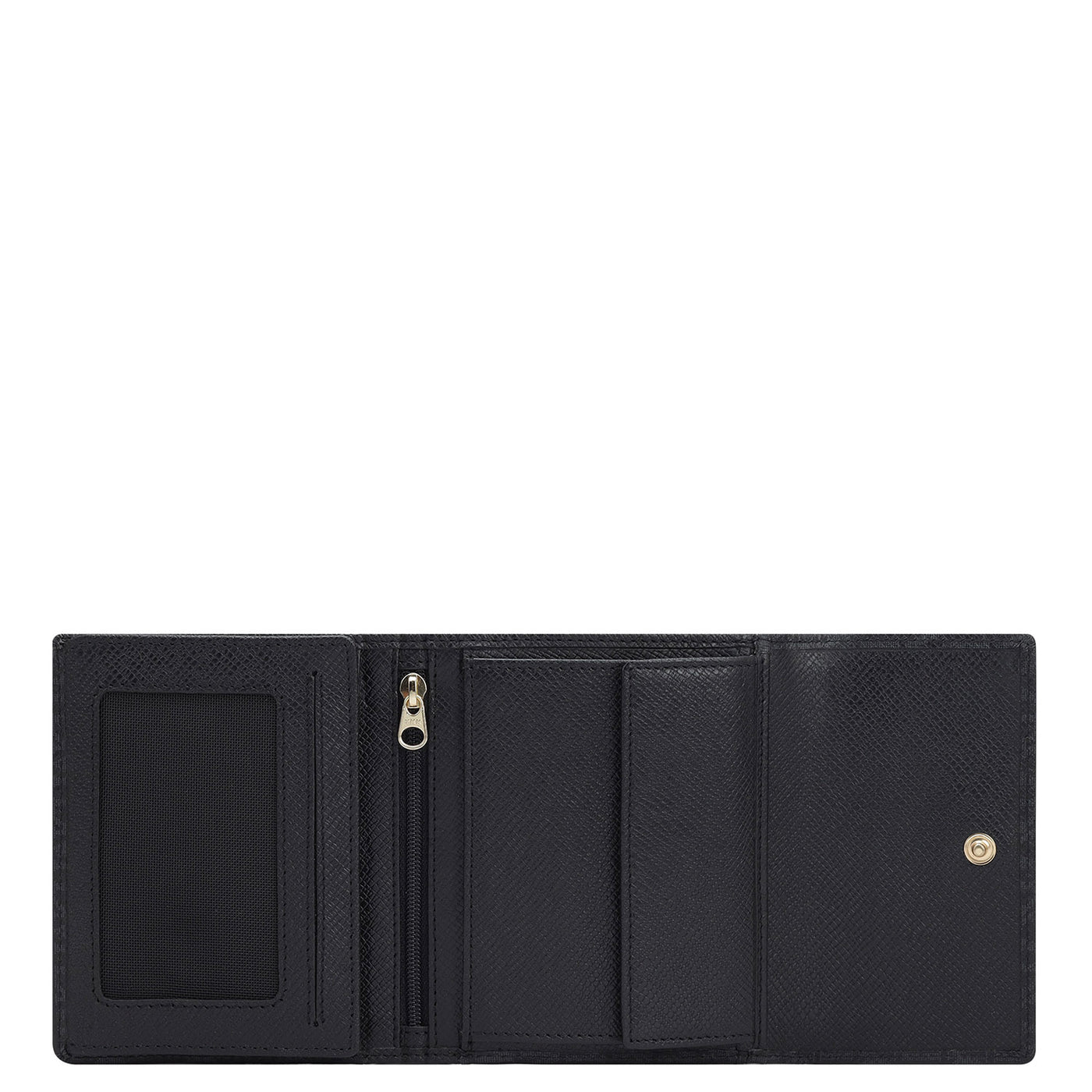 Monogram Leather Ladies Wallet - Black