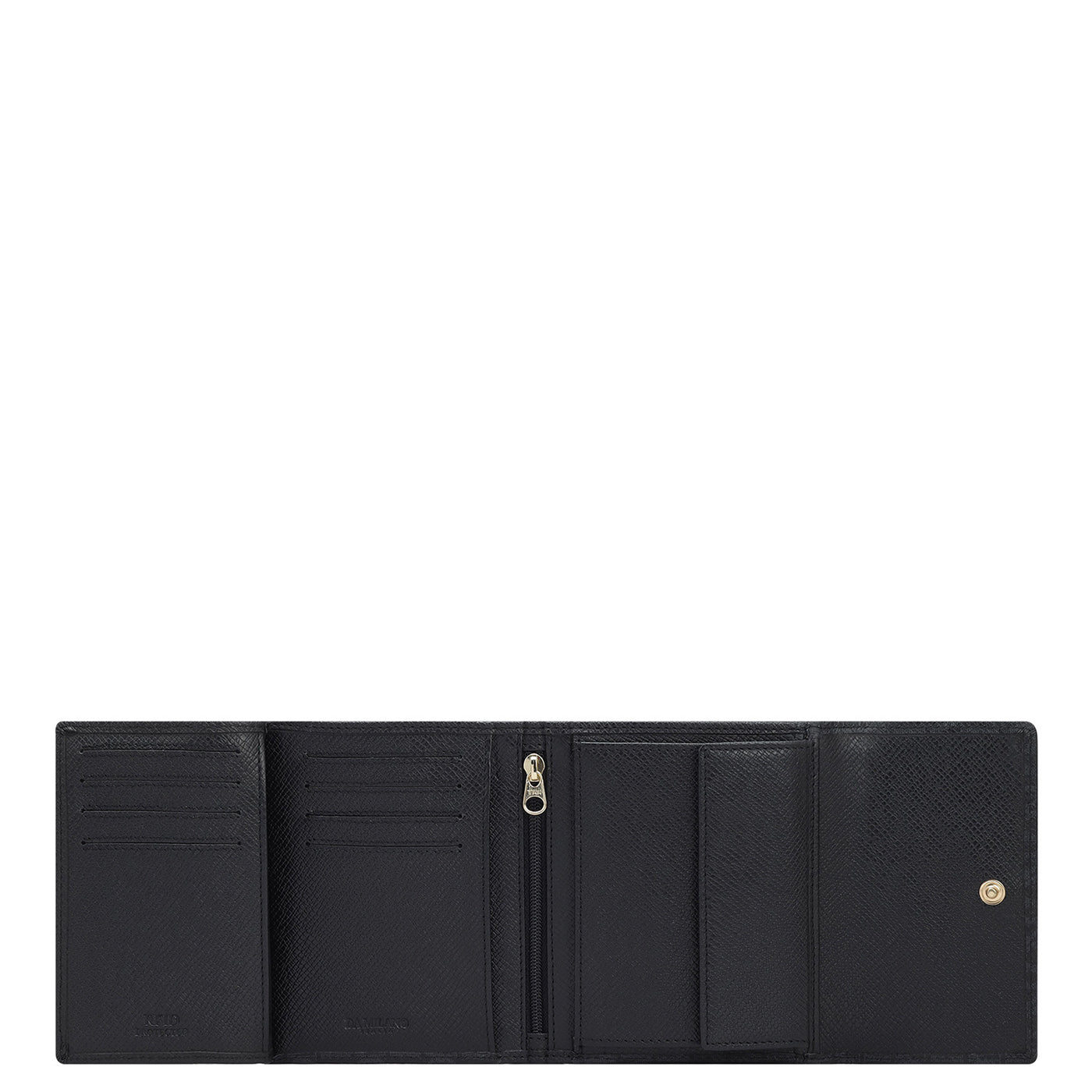 Monogram Leather Ladies Wallet - Black