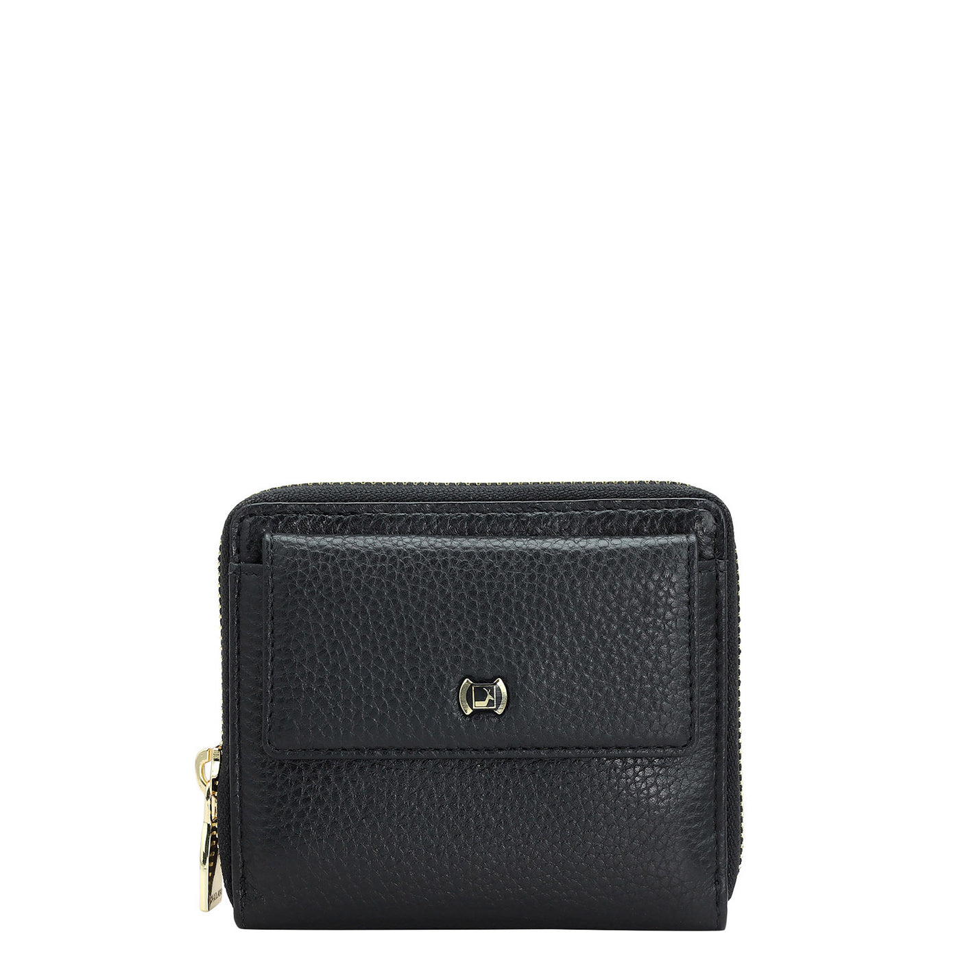 Wax Leather Ladies Wallet - Black