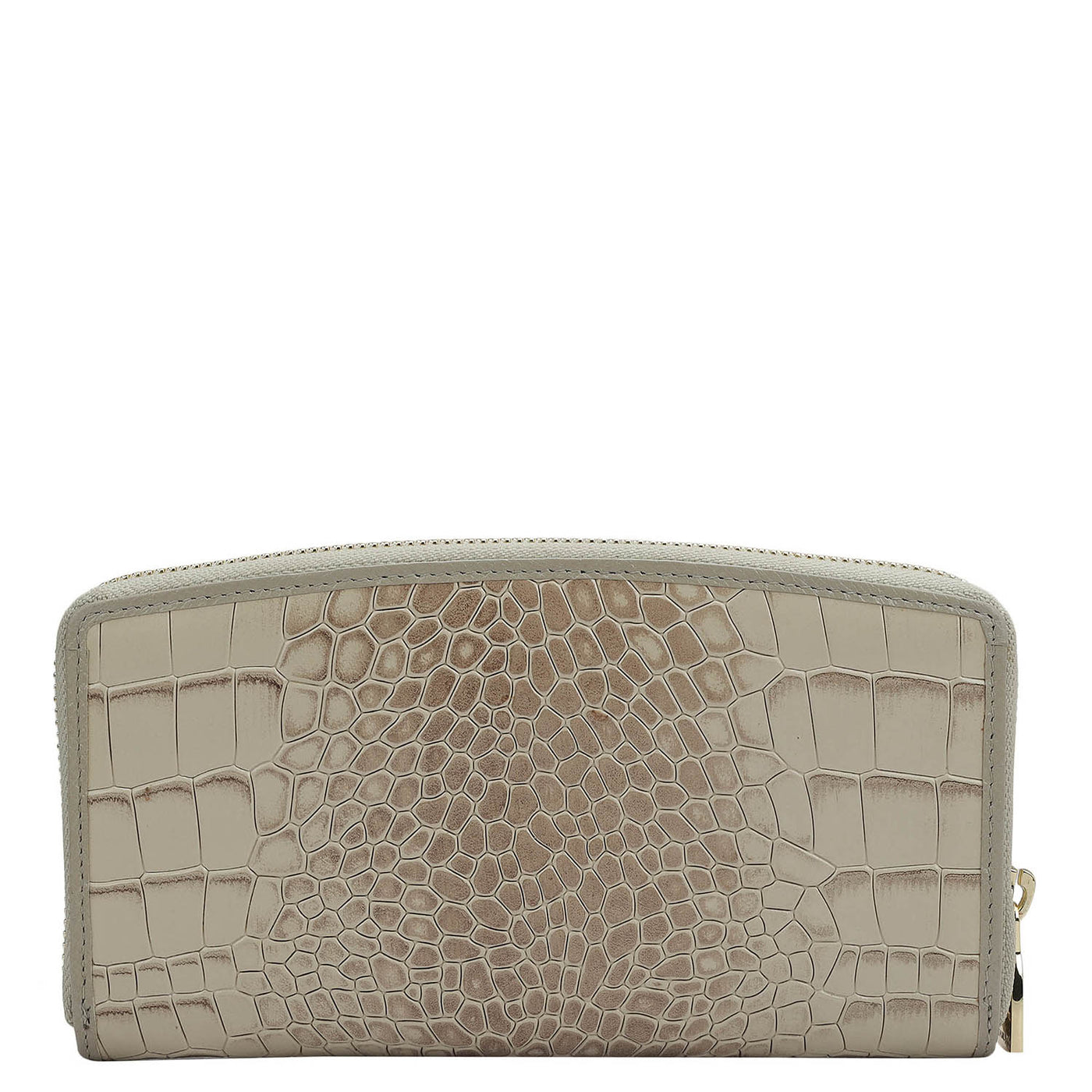 Croco Leather Ladies Wallet - Frost